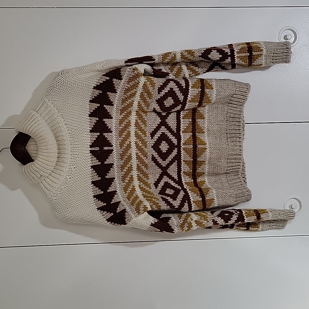 EUC Elsamanda Knitted Alpaca Blend Sweater Aztec Design Size M